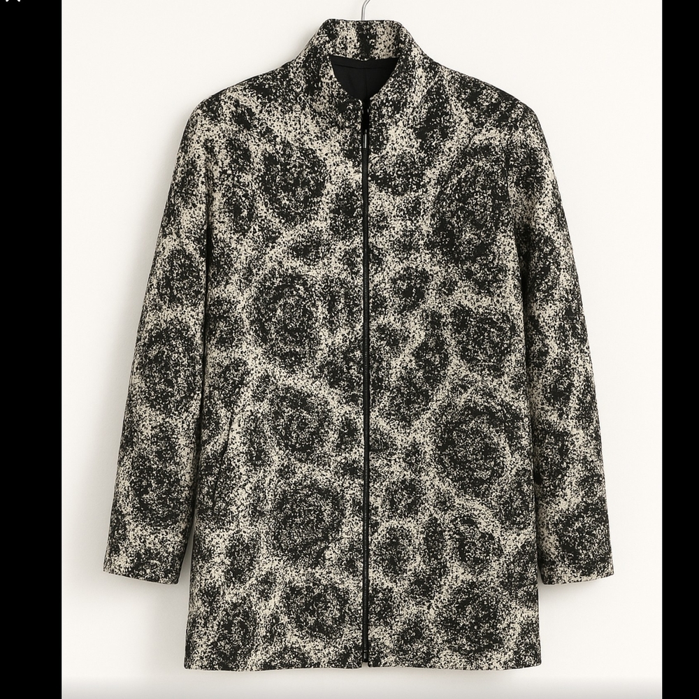 Etcetera Stylish Black and Gray Women's Coat